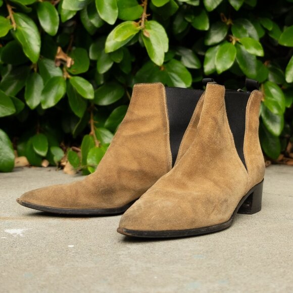 Suede Acne Studios Jensen pointed toe chelsea boots - Picture 1 of 5